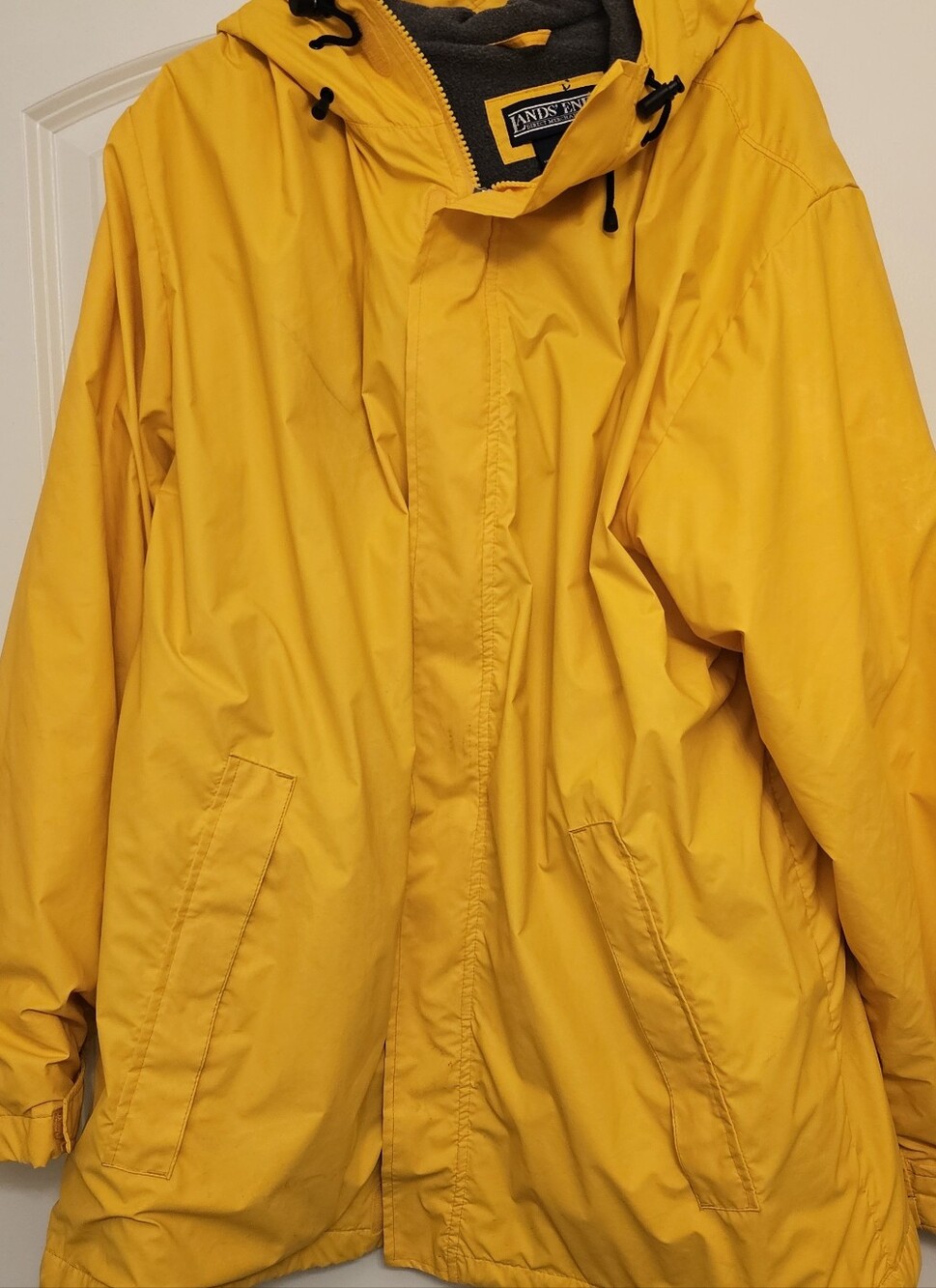 Lands' End Yellow Men's Raincoat